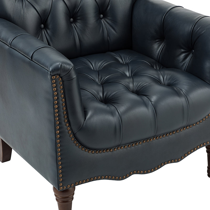 Enrique Genuine Leather Armchair - Image 32