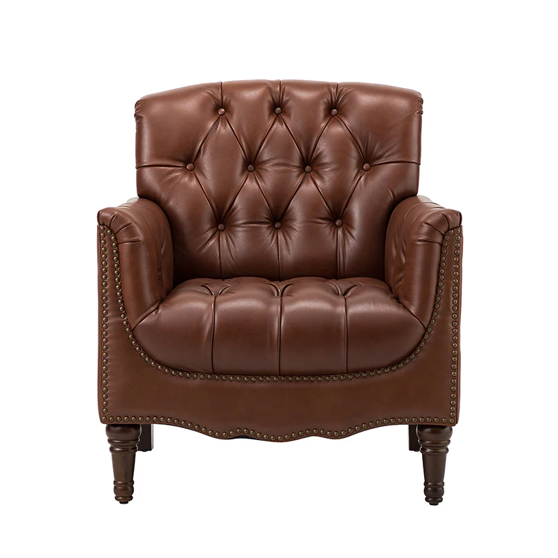 Enrique Genuine Leather Armchair - Image 4