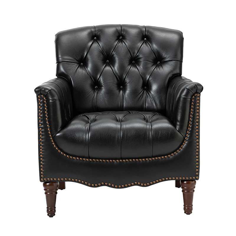 Enrique Genuine Leather Armchair - Image 44