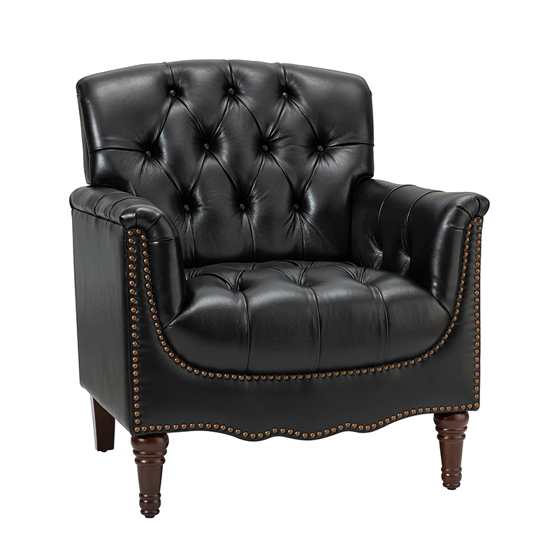 Enrique Genuine Leather Armchair - Image 45