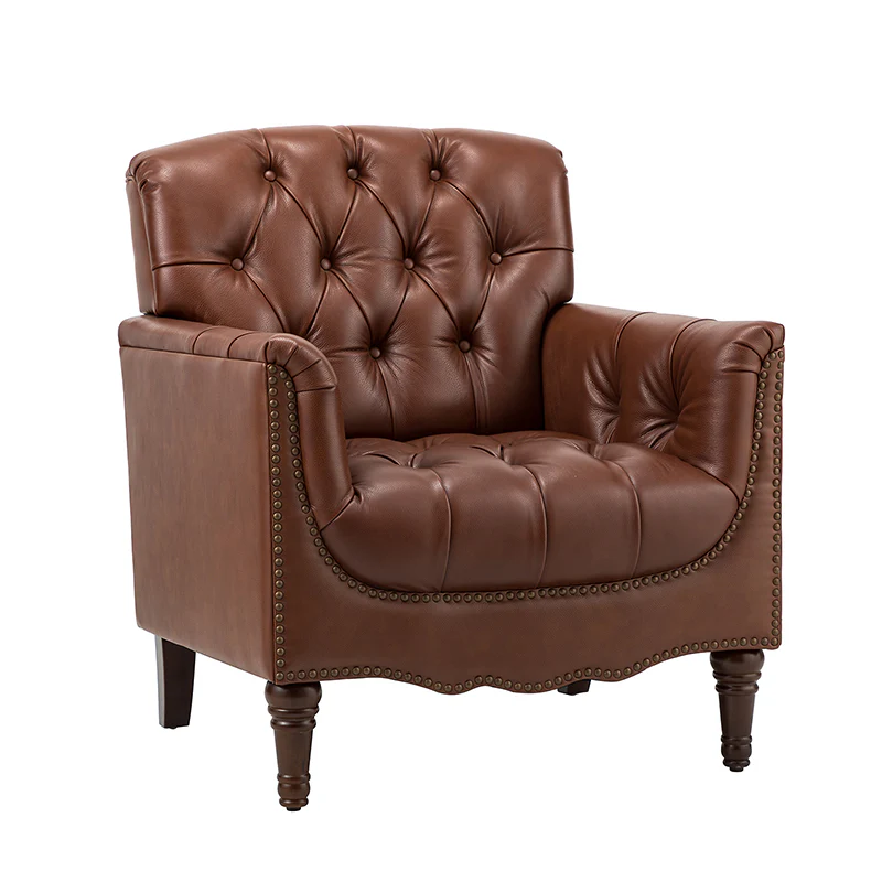 Enrique Genuine Leather Armchair - Image 5