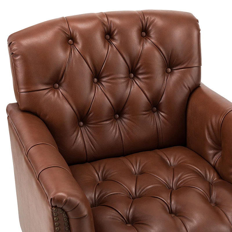 Enrique Genuine Leather Armchair - Image 7