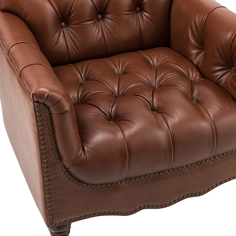 Enrique Genuine Leather Armchair - Image 8