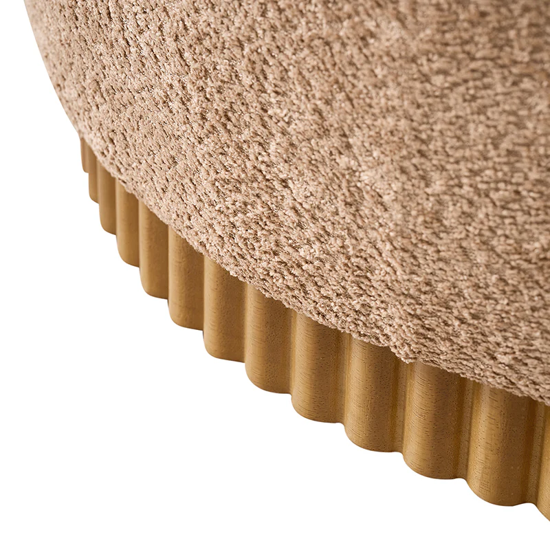 Eon Round Storage Ottoman with Reversible Tray – Soft Upholstered Accent Footstool - Image 7