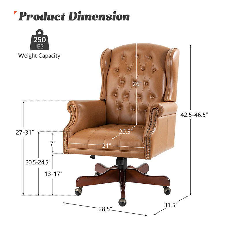 Esteban Vegan Leather Executive Office Chair - Image 27