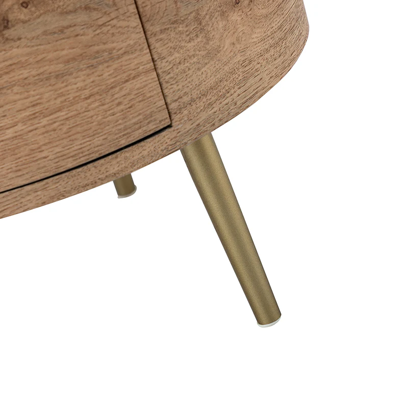 Etta 26" Tall Drum 3 - Drawer Round Boho End Table - Image 16