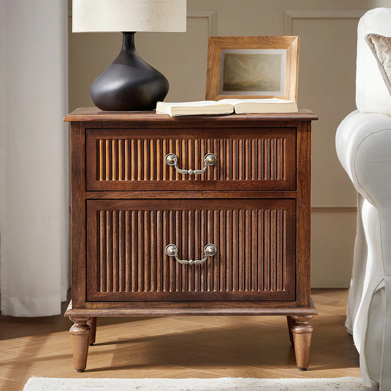 Farmhouse Solid Wood End Table (Optional Types)