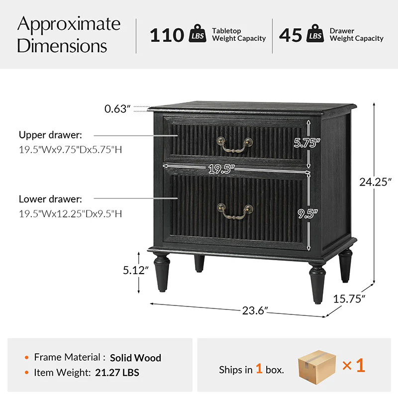 Farmhouse Solid Wood End Table (Optional Types) - Image 19