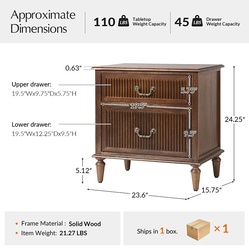 Farmhouse Solid Wood End Table (Optional Types) - Image 32