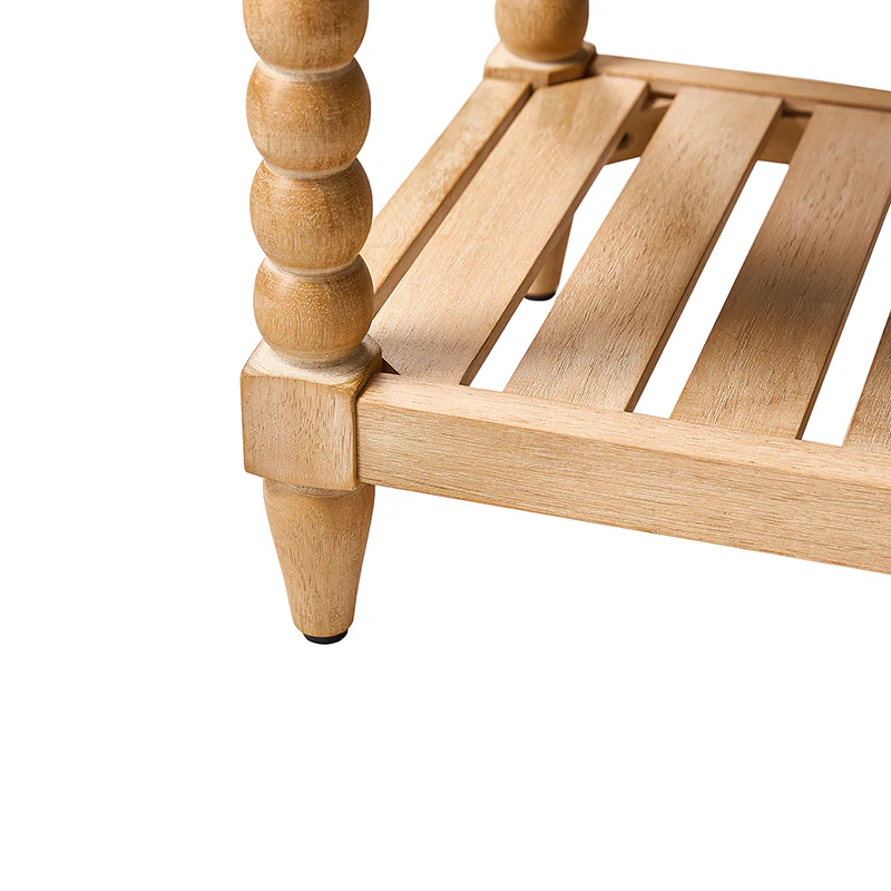 Felipa Farmhouse Rustic Wood Bench with Upholstered Seat and Storage Shelf - Image 8