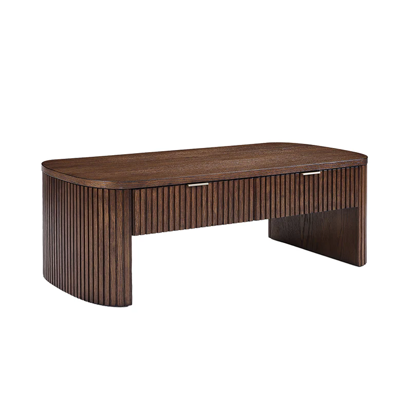 Filipo Modern Fluted Coffee Table with Drawers - Image 13