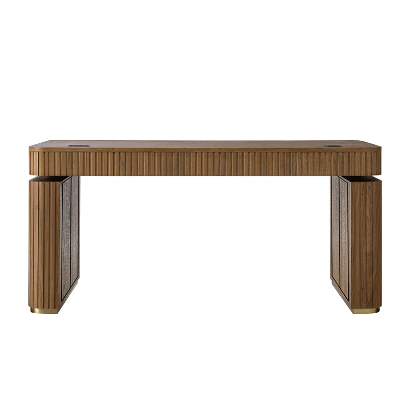 Alina Fluted Design Electric Height-Adjustable Desk with Drawers - Image 12