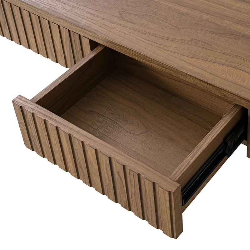 Alina Fluted Design Electric Height-Adjustable Desk with Drawers - Image 16