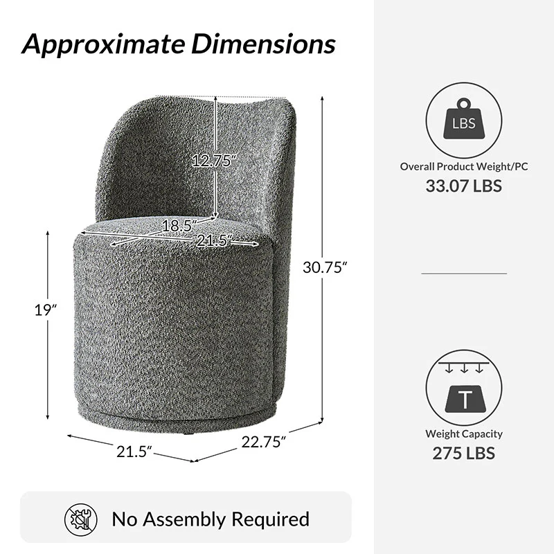 Fully Upholstered Modern Dining Chair - Image 11