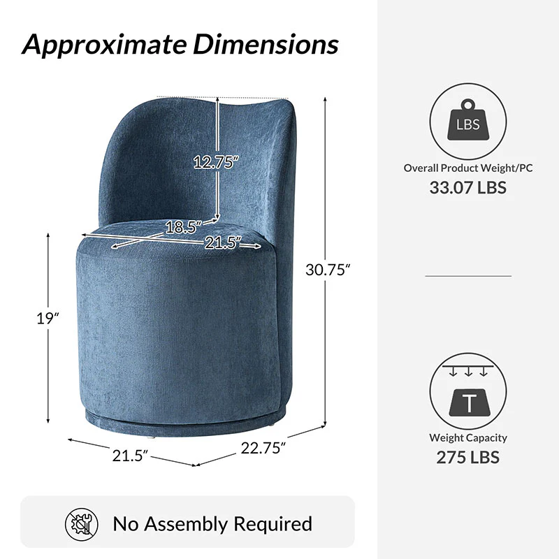 Fully Upholstered Modern Dining Chair - Image 36