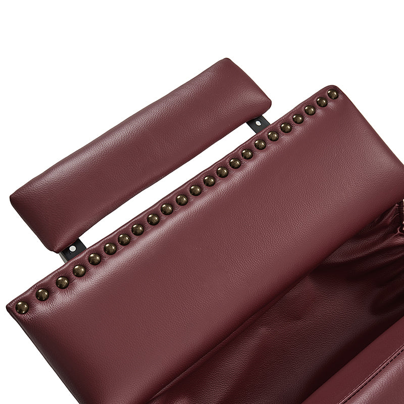 Gabrielle Genuine Leather Living Room Manual Recliner with Nailhead Trim - Image 14