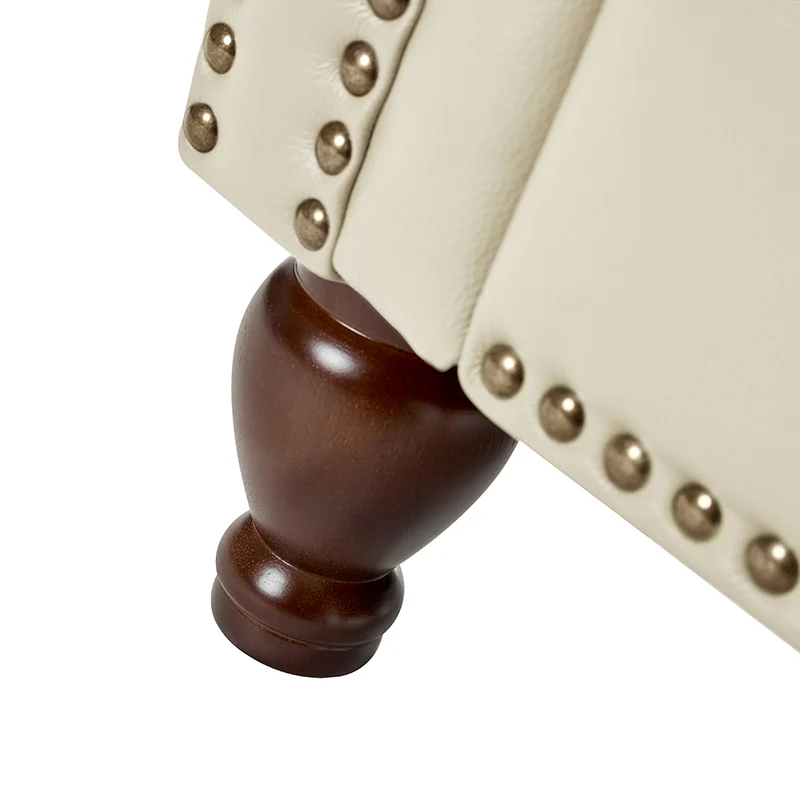 Gabrielle Genuine Leather Living Room Manual Recliner with Nailhead Trim - Image 24