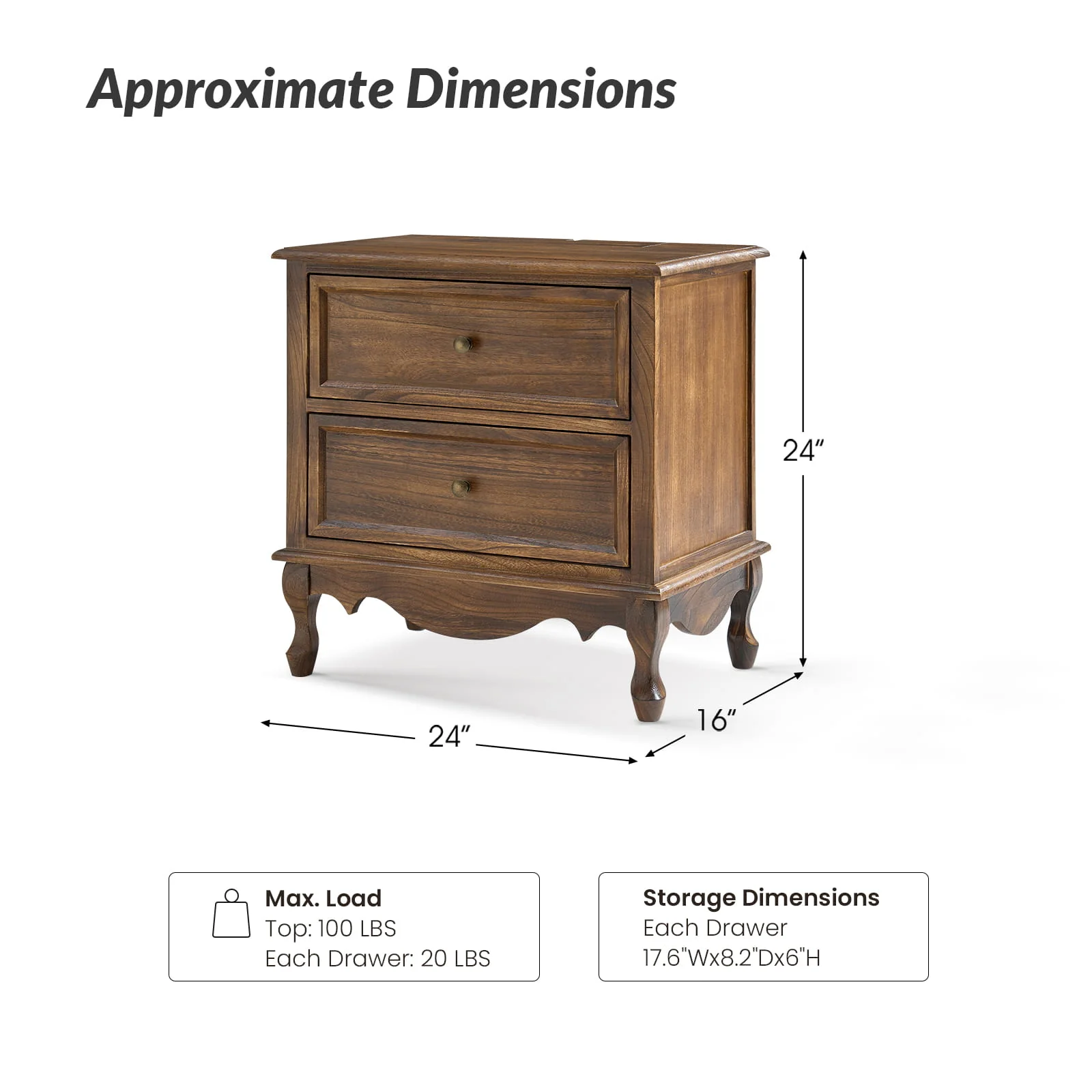 Galatea 24"Tall 2 - Drawer End Table Chest(Optional Types) - Image 31