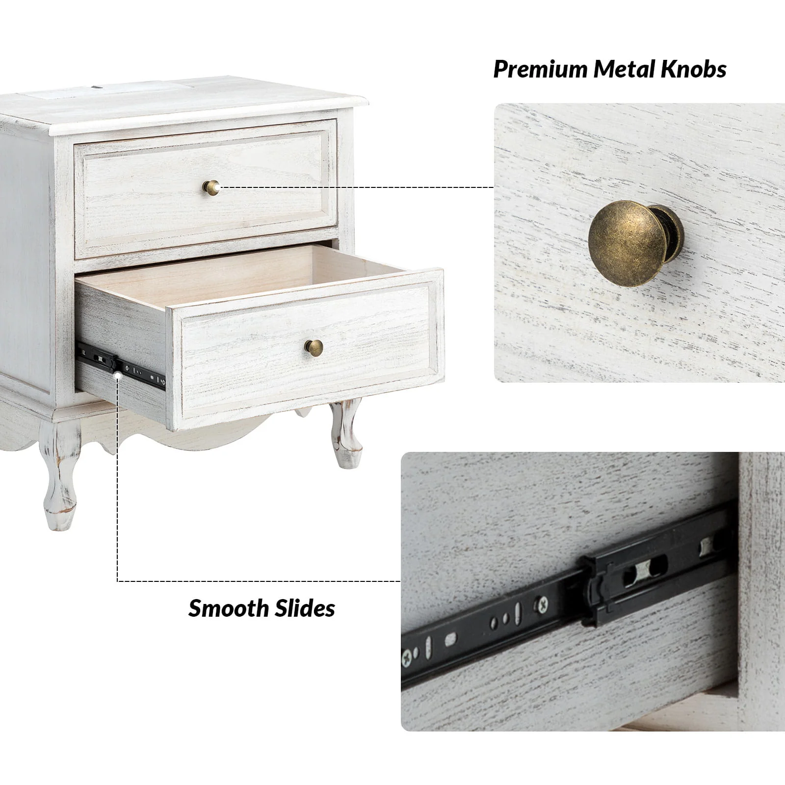 Galatea 24"Tall 2 - Drawer End Table Chest(Optional Types) - Image 40