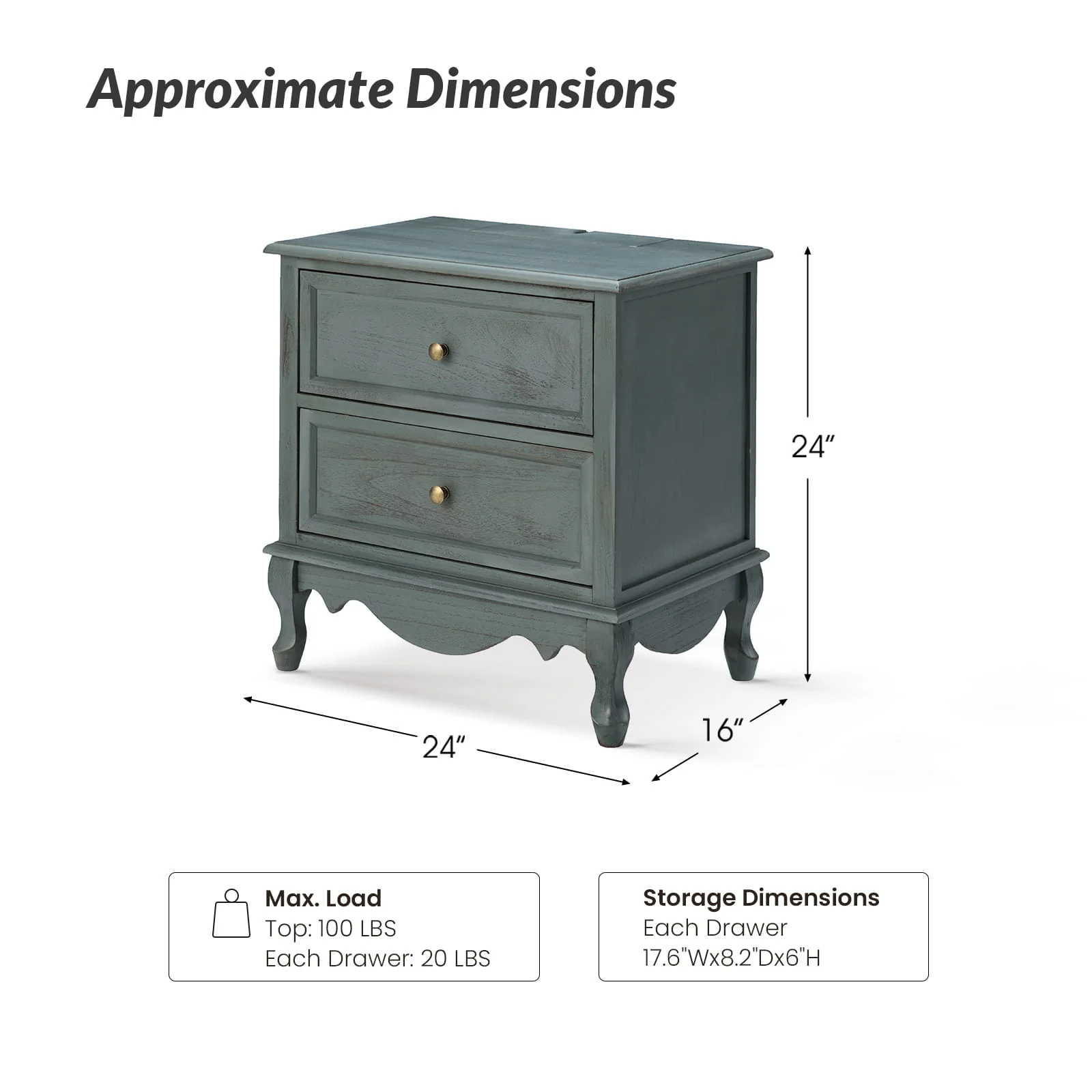 Galatea 24"Tall 2 - Drawer End Table Chest(Optional Types) - Image 43