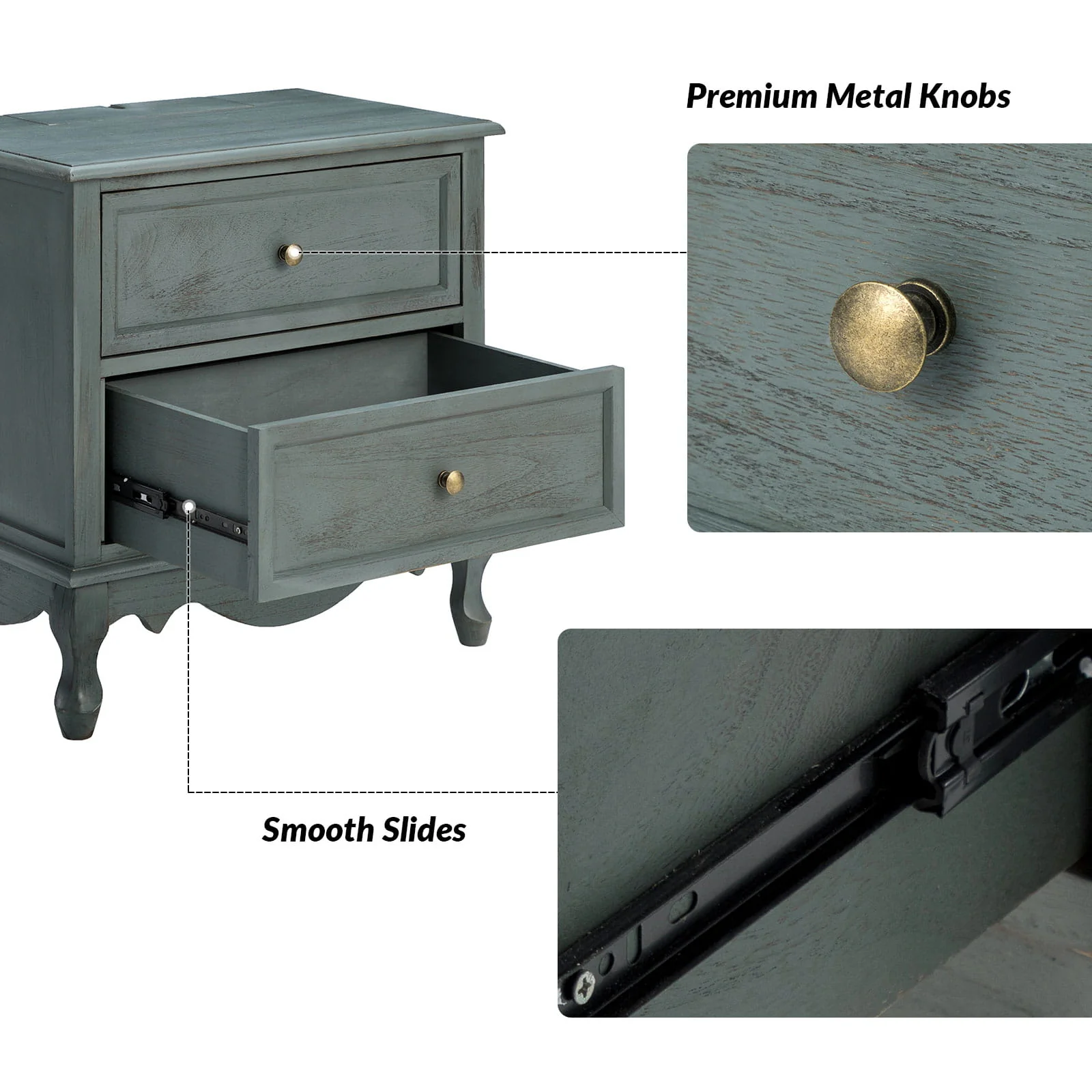 Galatea 24"Tall 2 - Drawer End Table Chest(Optional Types) - Image 46