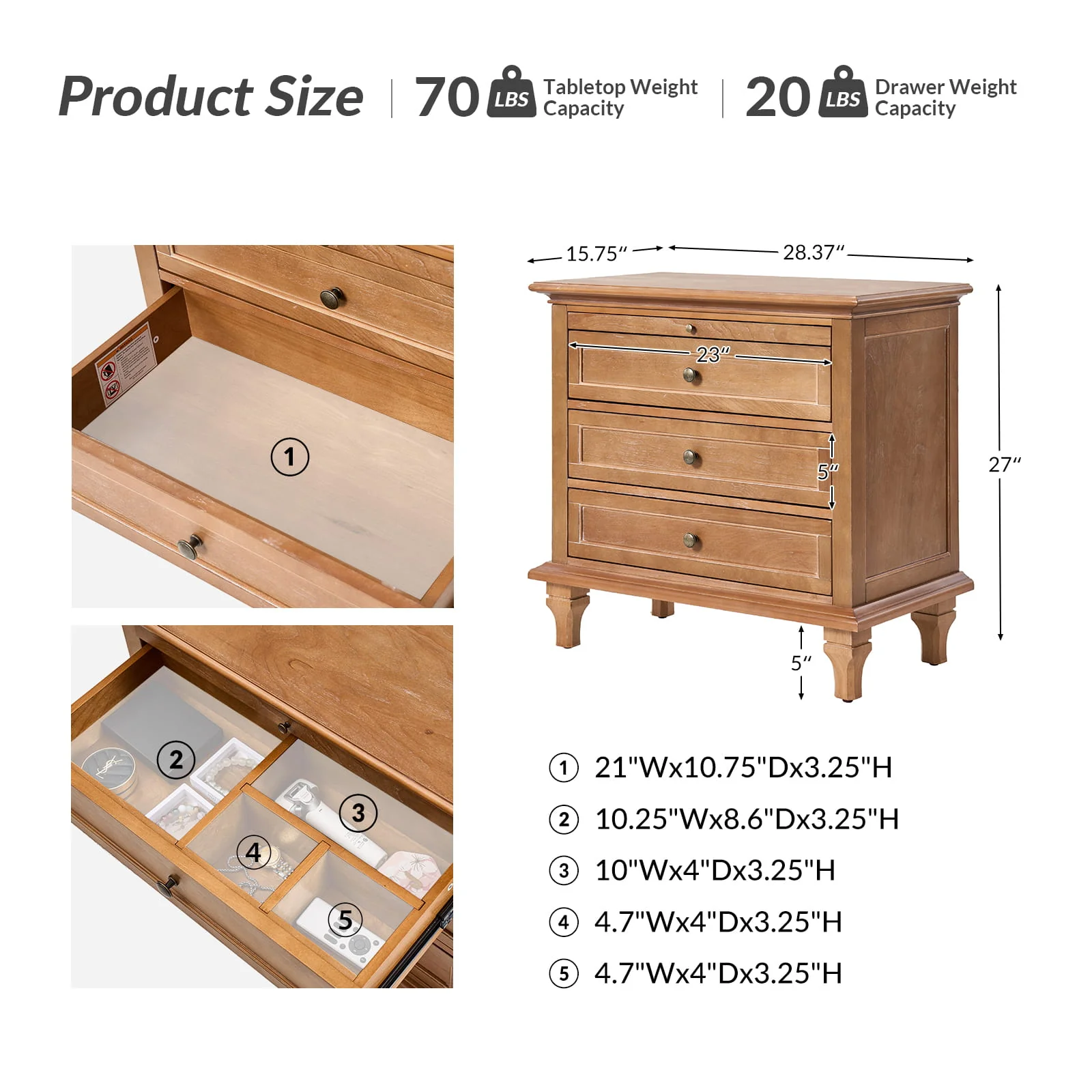 Galatea 3 - Drawer End Table with Built-In Outlets(Optional Types) - Image 42