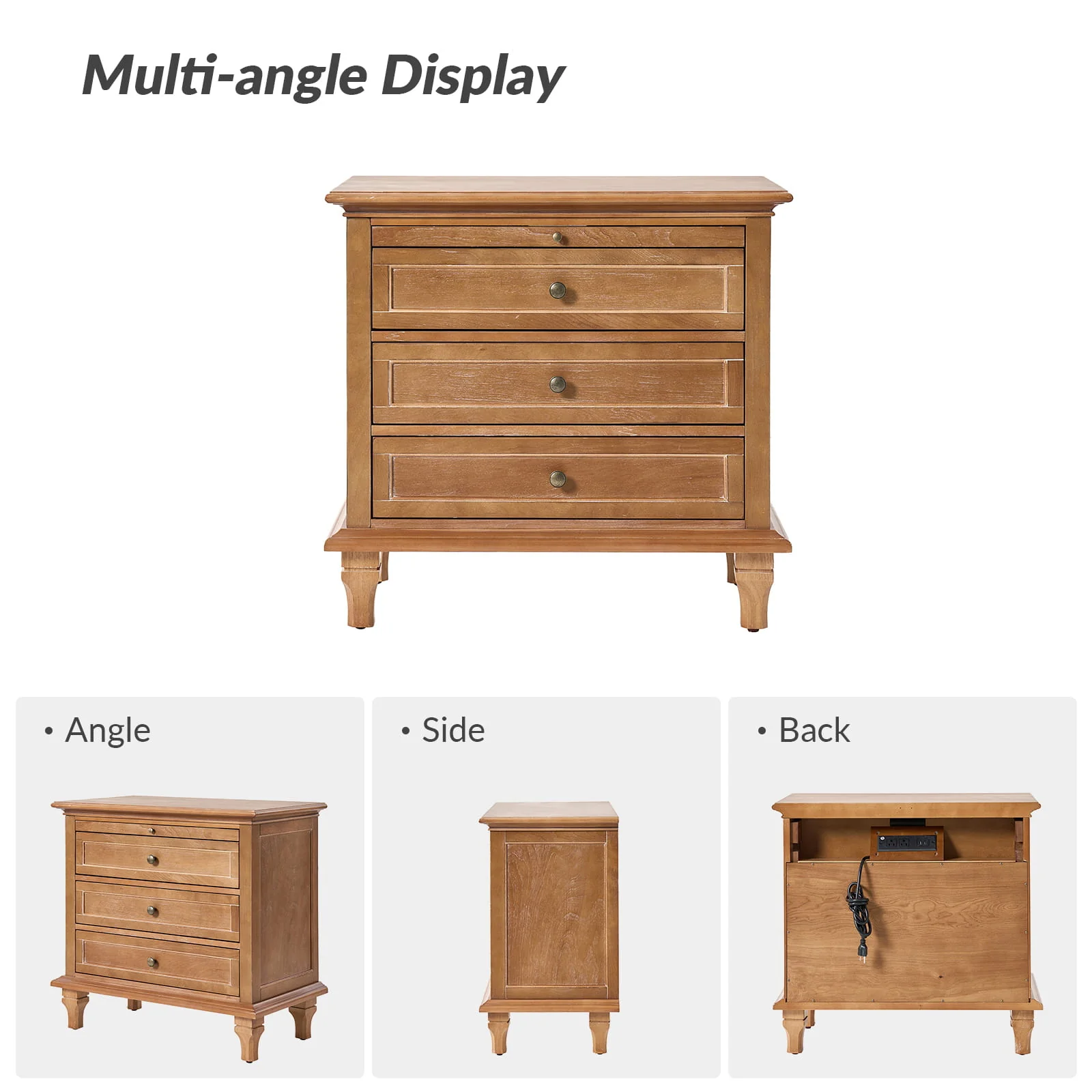 Galatea 3 - Drawer End Table with Built-In Outlets(Optional Types) - Image 46