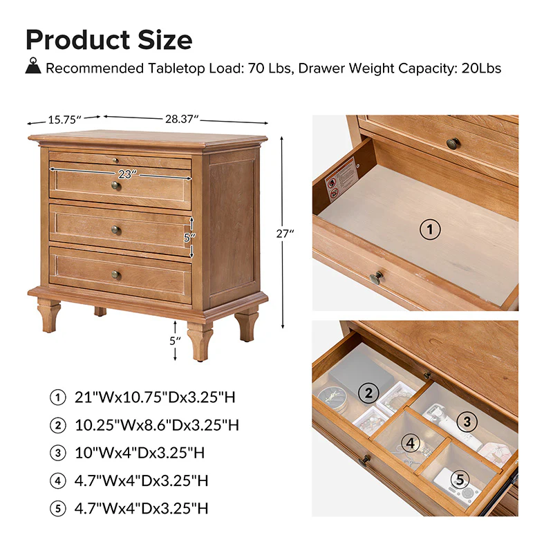 Galatea 3 - Drawer End Table with Built-In Outlets(Optional Types) - Image 5
