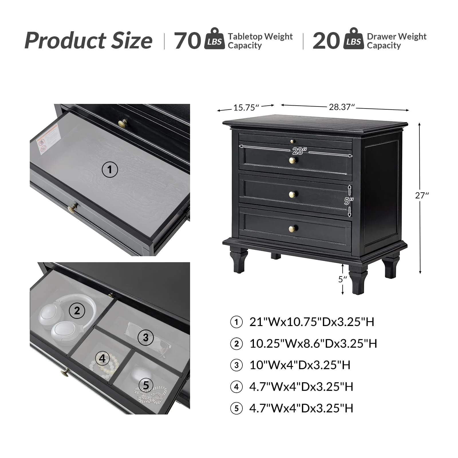 Galatea 3 - Drawer End Table with Built-In Outlets(Optional Types) - Image 50