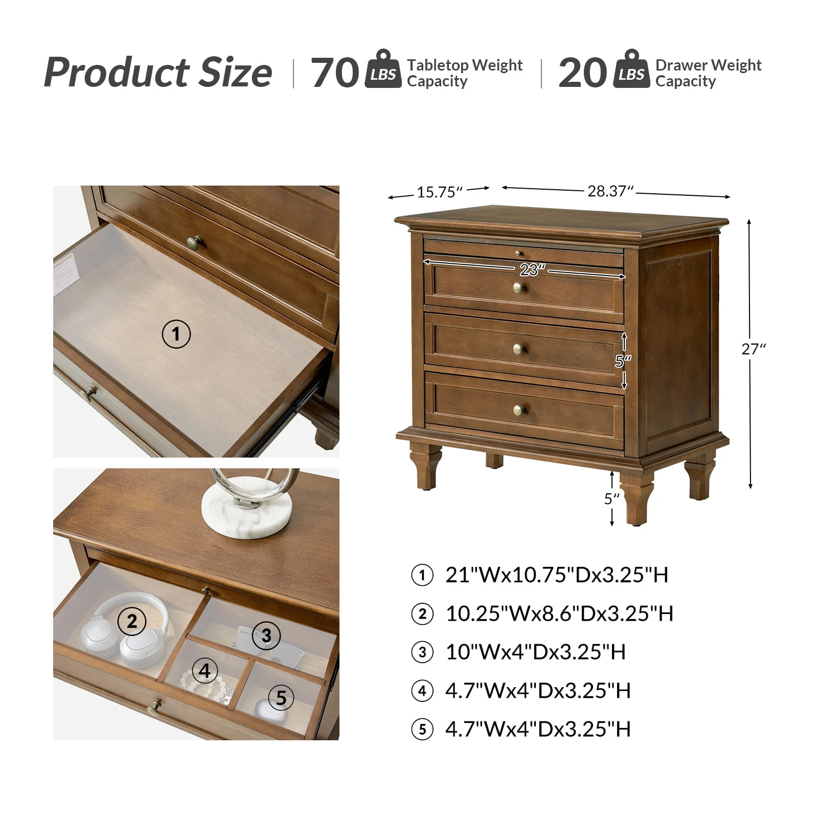 Galatea 3 - Drawer End Table with Built-In Outlets(Optional Types) - Image 58