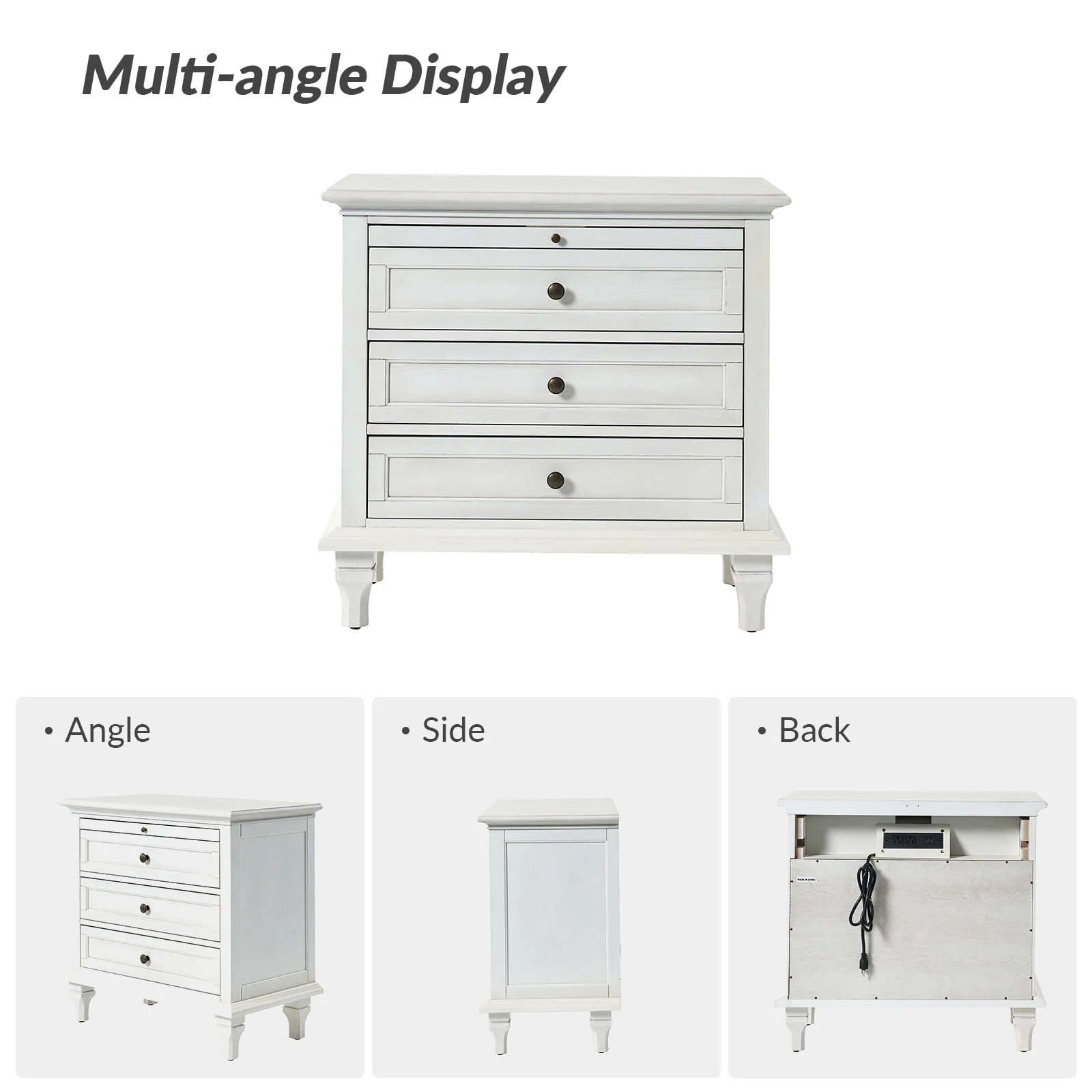 Galatea 3 - Drawer End Table with Built-In Outlets(Optional Types) - Image 70