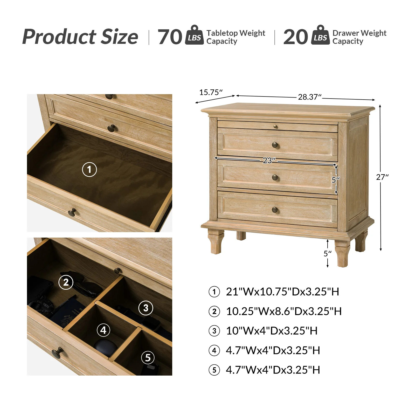 Galatea 3 - Drawer End Table with Built-In Outlets(Optional Types) - Image 74