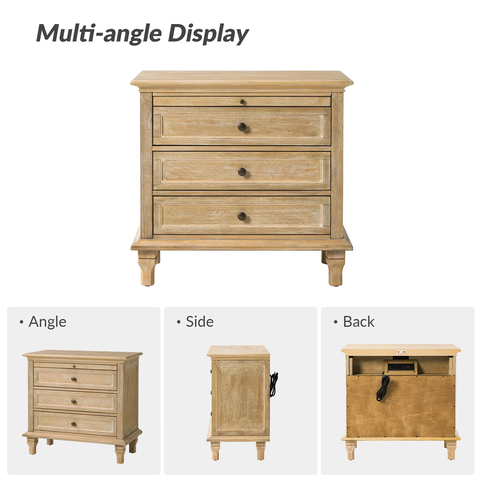 Galatea 3 - Drawer End Table with Built-In Outlets(Optional Types) - Image 78
