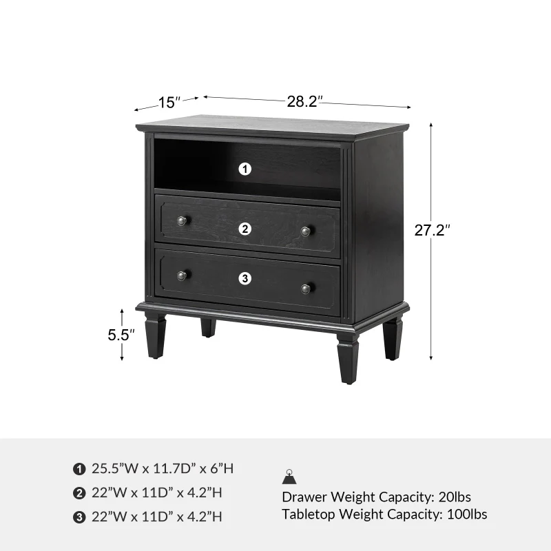 Galatea 2 - Drawer Solid Wood End Table Chest(Optional Types) - Image 36