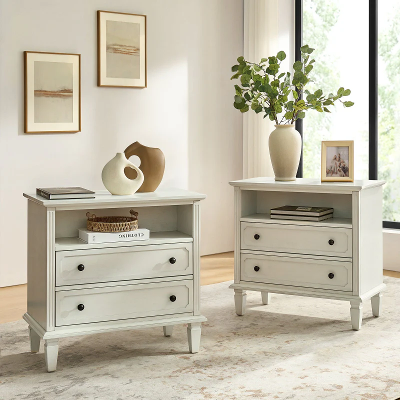 Galatea 2 - Drawer Solid Wood End Table Chest(Optional Types) - Image 39