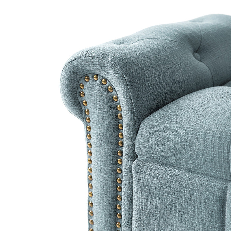 Gemma Classic Tufted Storage Bench with Nailhead Trim - Image 15