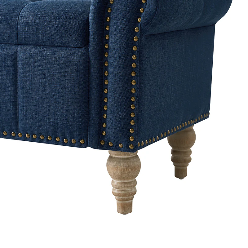Gemma Classic Tufted Storage Bench with Nailhead Trim - Image 24