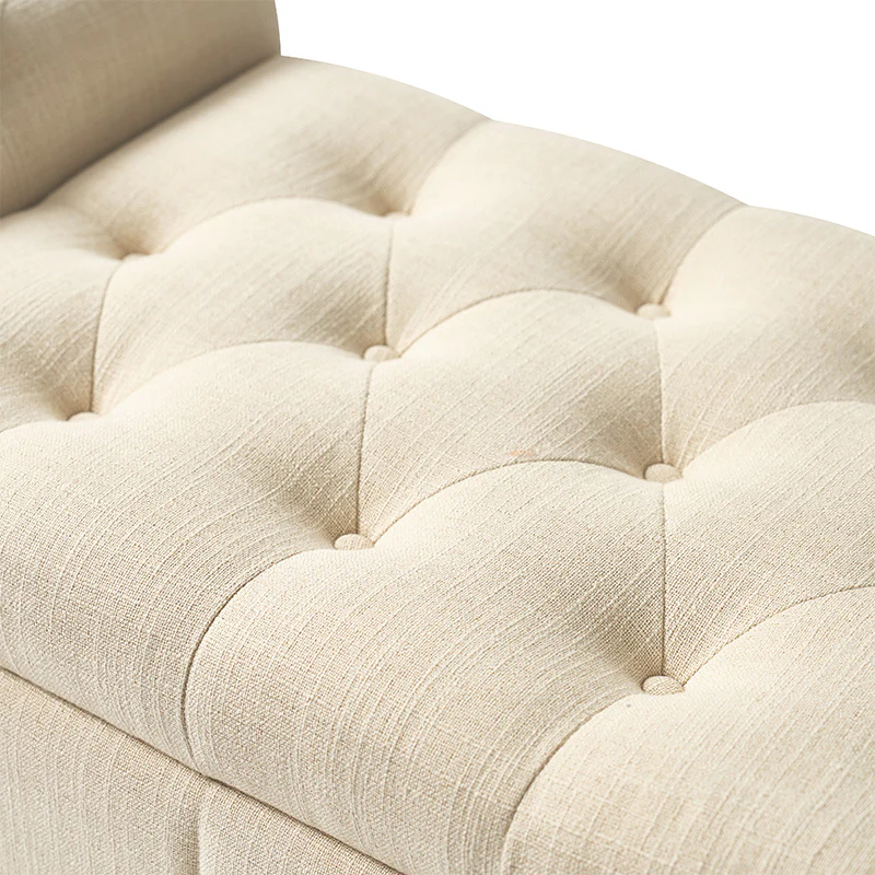 Gemma Classic Tufted Storage Bench with Nailhead Trim - Image 30