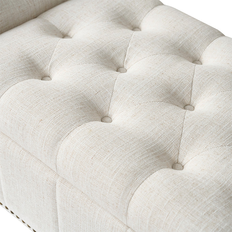 Gemma Classic Tufted Storage Bench with Nailhead Trim - Image 7