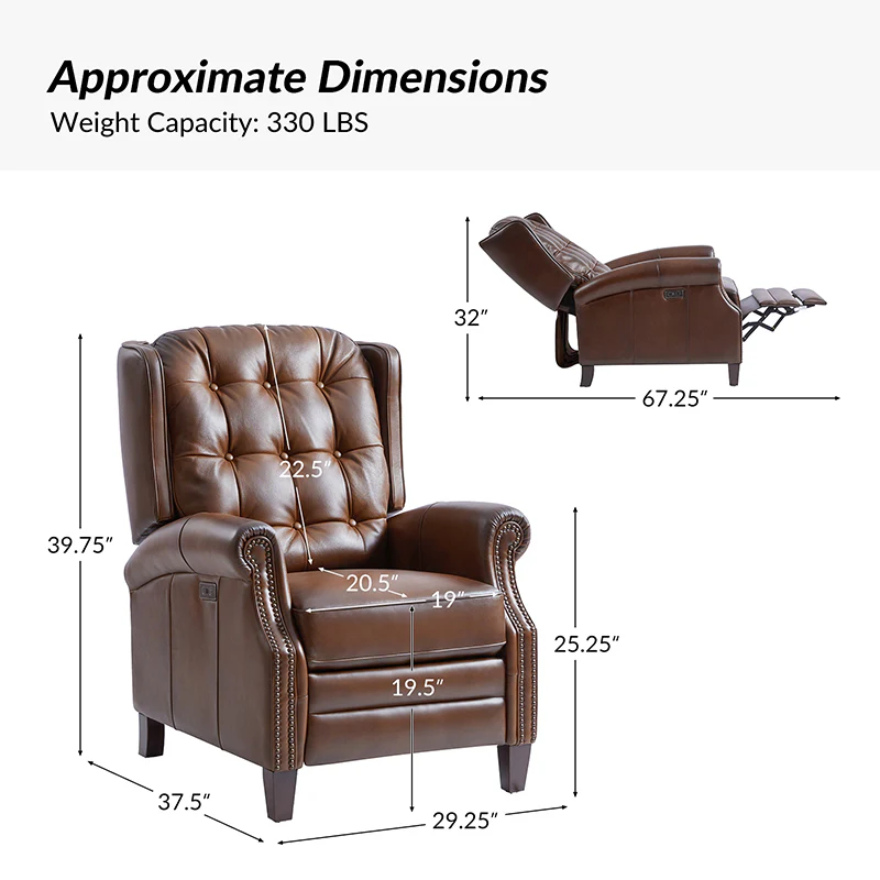 Ruben Buttery Leather Power Recliner - Image 11