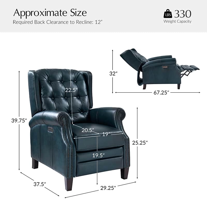 Ruben Buttery Leather Power Recliner - Image 19
