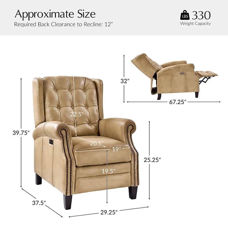 Ruben Buttery Leather Power Recliner - Image 27