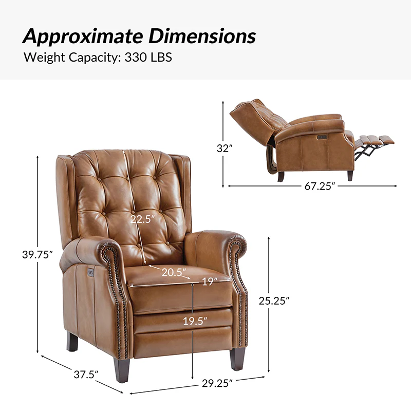 Ruben Buttery Leather Power Recliner - Image 3