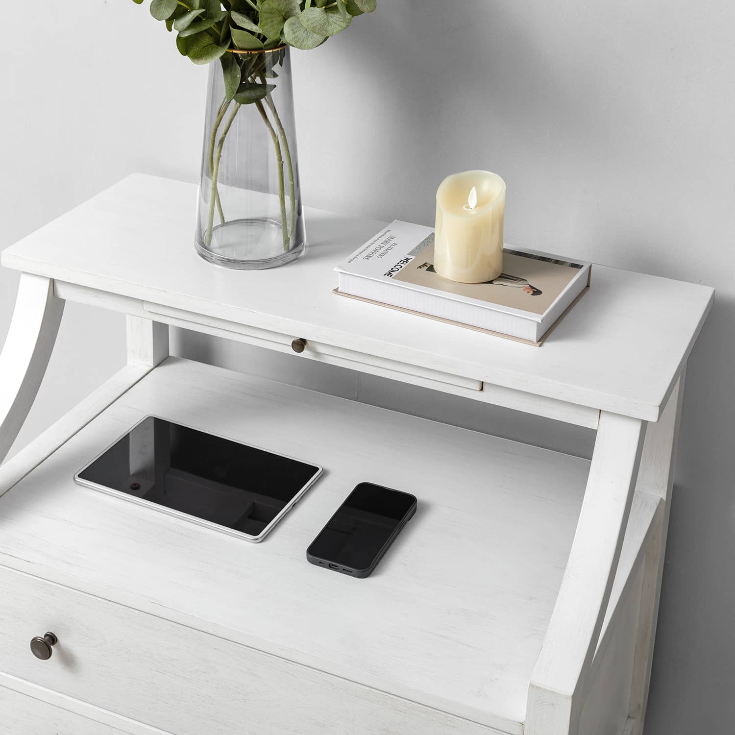 Grace 2 - Drawer End Table Chest with Built-in Outlets - Image 36