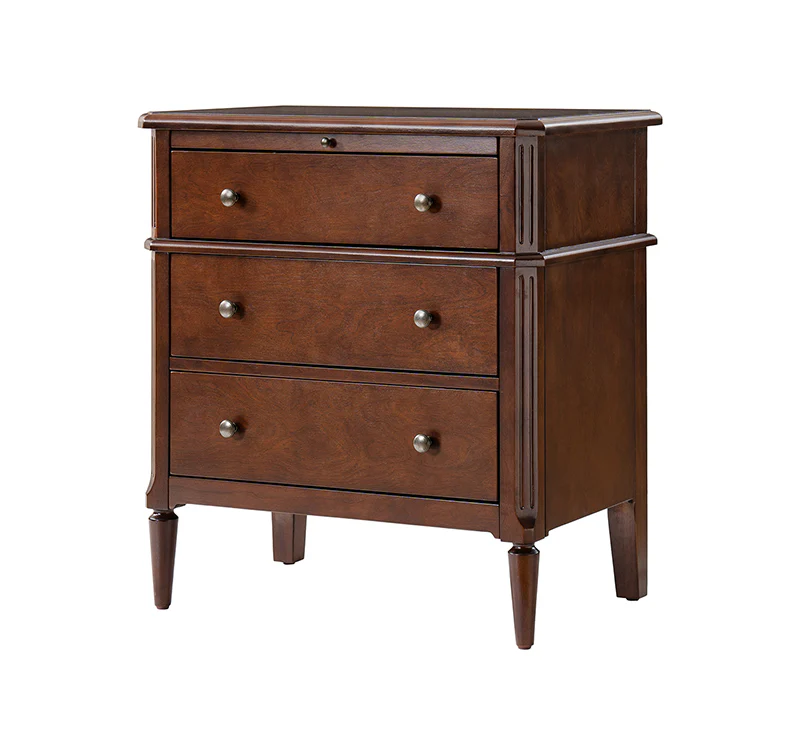 Griselda Transitional 3-Drawer End Table with Hidden Compartment, Pull-Out Tray & Power Outlet Solid Wood Elegance - Image 12