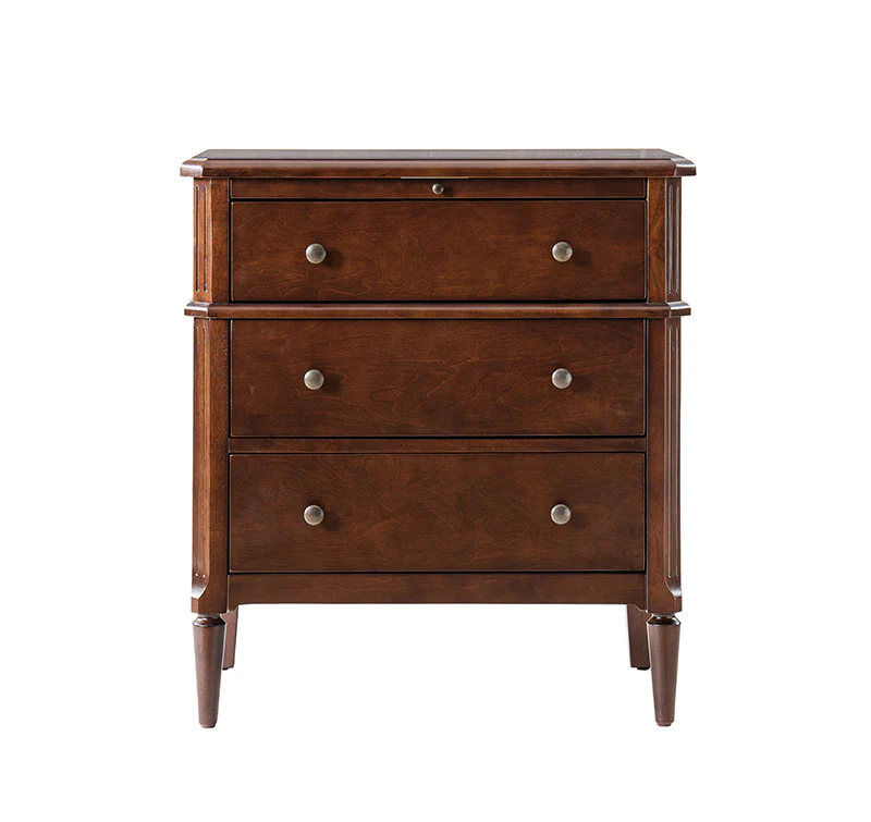 Griselda Transitional 3-Drawer End Table with Hidden Compartment, Pull-Out Tray & Power Outlet Solid Wood Elegance - Image 13