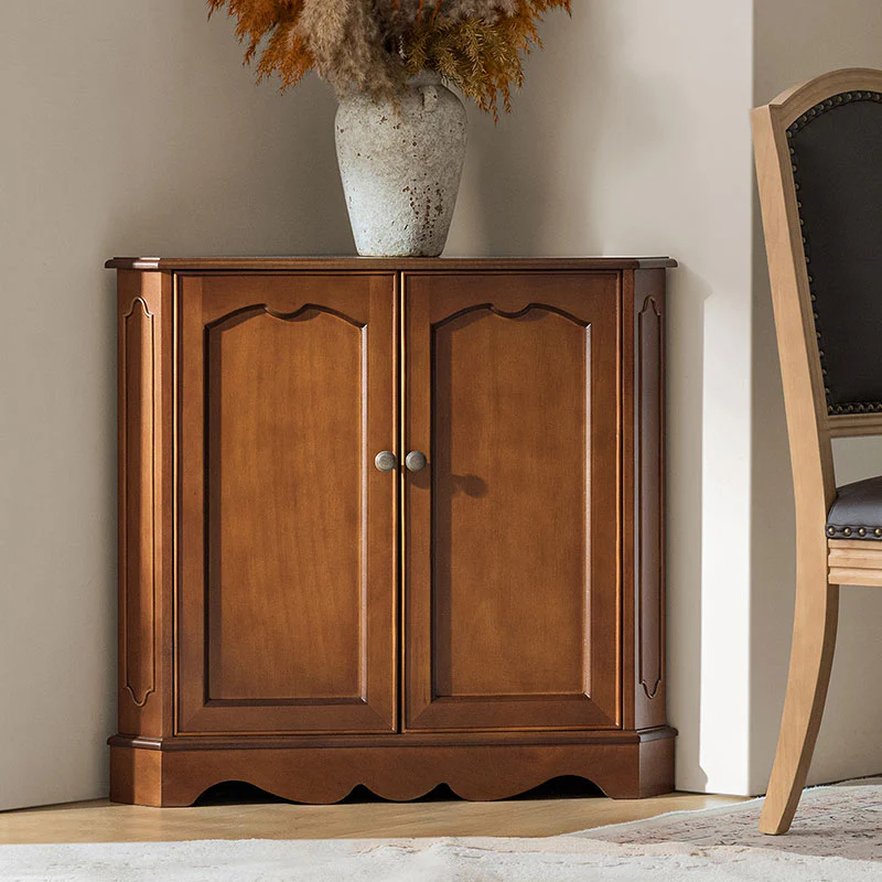 Hagen Traditional 2-Door Corner Cabinet – 30″ H Classic Wood Storage Cabinet with Decorative Molding - Image 11