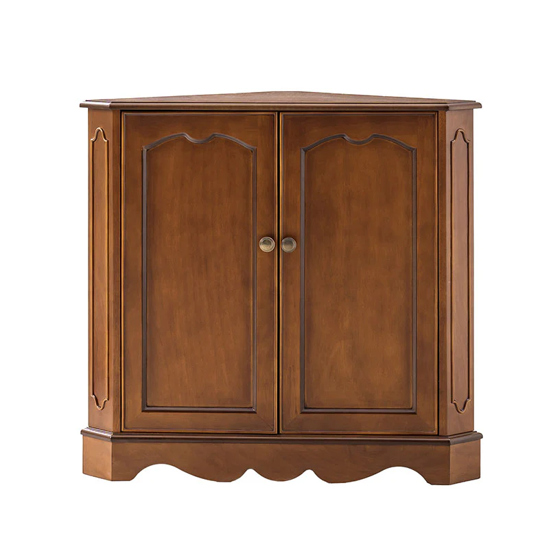 Hagen Traditional 2-Door Corner Cabinet – 30″ H Classic Wood Storage Cabinet with Decorative Molding - Image 13