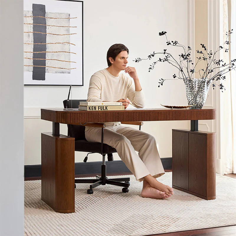 Baggio Modern Electric Adjustable Standing Desk with Cable Management - Image 31