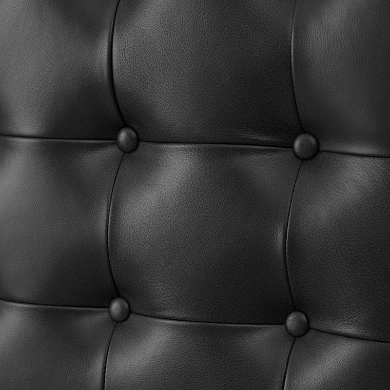 Herme Genuine Leather Solid Wood Platform Bed with Charging Ports - Image 14
